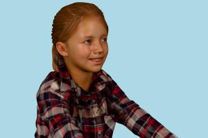 Young Girl Plays children, plays, enjoy, young, girl, female, people, human, character, renderpeople